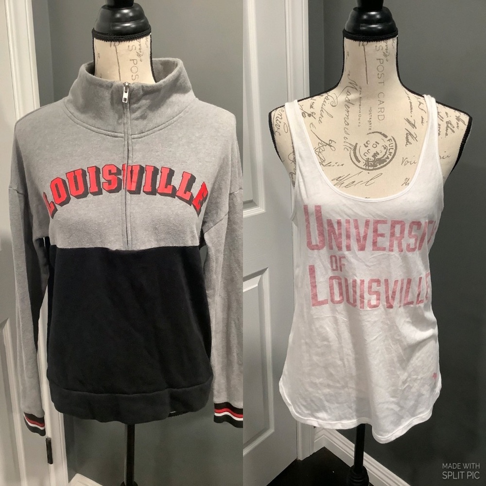 PINK BY V SECRET LOUISVILLE SWEATSHIRT & TANK